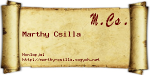 Marthy Csilla névjegykártya