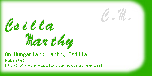 csilla marthy business card